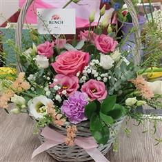Pink Rose Basket