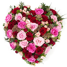 Rose Funeral Heart